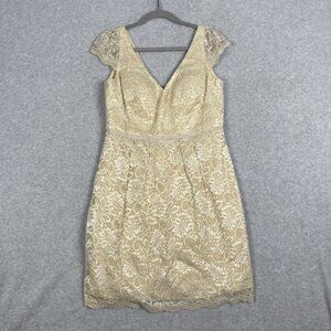 Jenny Yoo Anthropologie Lace Sheath Dress Womens Size 10